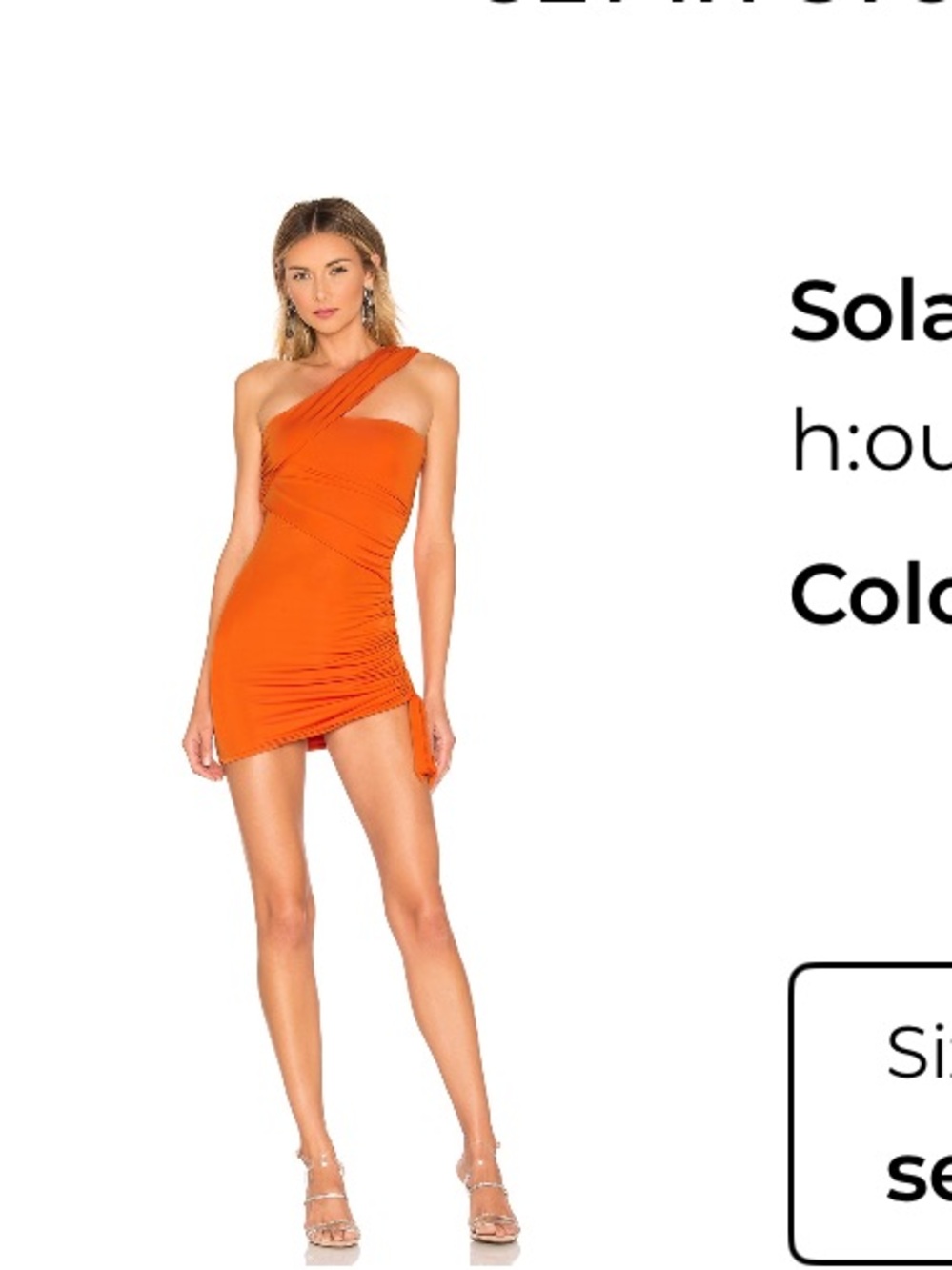 hours XS Orange Mini Dress